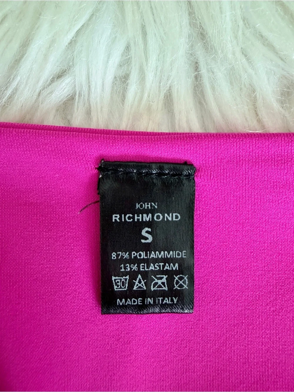 John Richmond Two-Piece Swim Bikini with Black Logo Straps